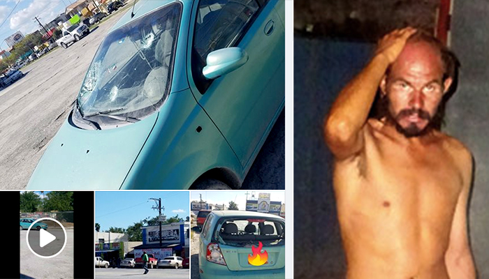 “Esquizofrénico” de Río Bravo destruye un coche