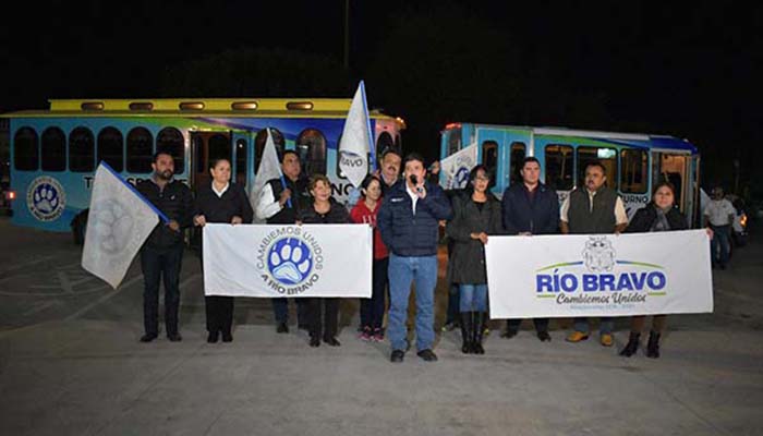 Alcalde de Río Bravo inaugura ruta nocturna de transporte público gratuito