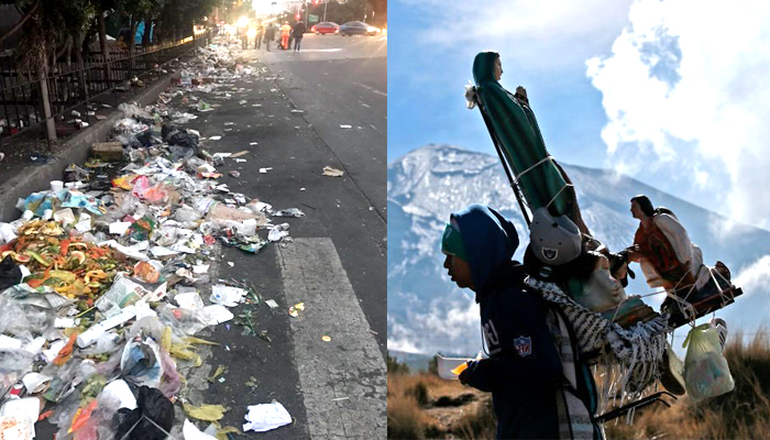 Peregrinos, entre la basura que dejan a su paso y la búsqueda de un milagro