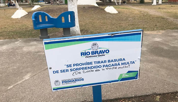 Plaza “Los Enamorados” de Río Bravo, necesita rehabilitación urgente