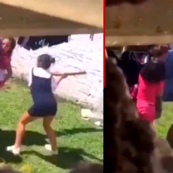 Mujer golpea brutalmente a dos niñas pequeñas con un barrote (VIDEO)