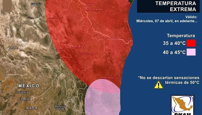 Ola de calor llega a Río Bravo; se esperan máximas de 40 grados