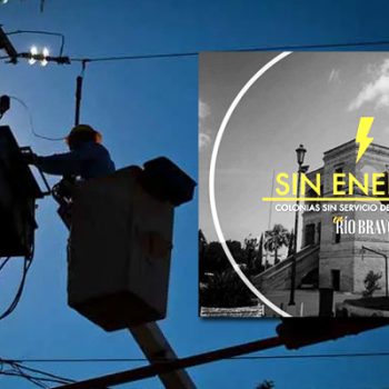 Vecinos de Río Bravo, amanecen sin luz
