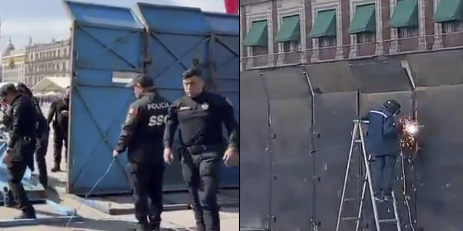 Blindan Palacio Nacional por marcha de la Generación Z