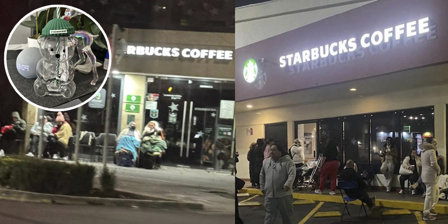 Acampan fuera de Starbucks México para conseguir vaso de oso