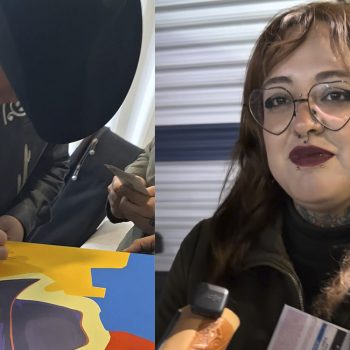 Alfredo Olivas autografía pintura de joven riobravense para operar su riñón