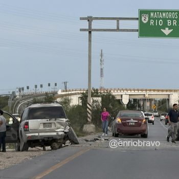 Fuerte choque en carambola en el libramiento Reynosa–Río Bravo
