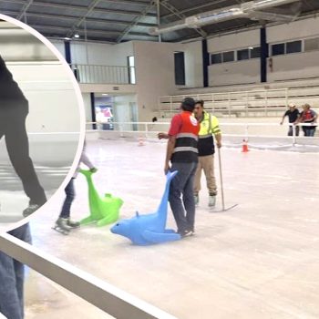 Pista de hielo de la Feria de Río Bravo abre sus puertas al público