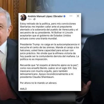 AMLO envía mensaje a Donald Trump por situación en Venezuela