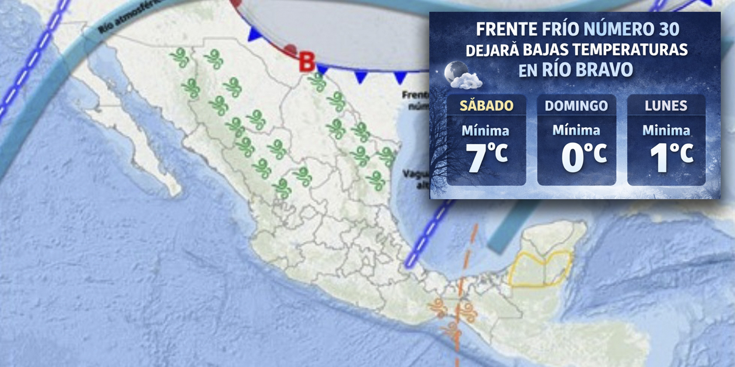 Fin de semana congelado en Río Bravo; pronostican 0 grados