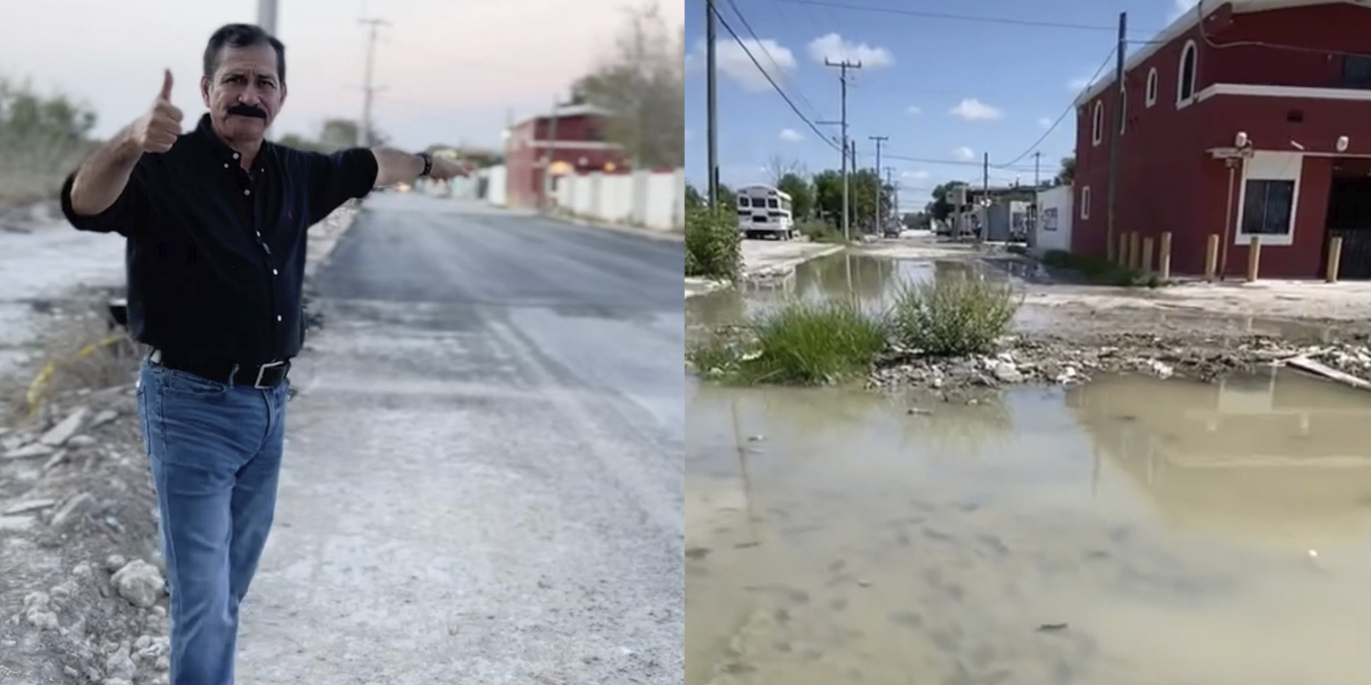 Pavimentan calle de la Conquistadores