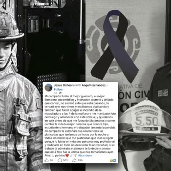 Último mensaje de Ángel bombero matamorense fallecido en incendio