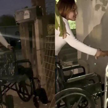 Diputada Casandra, entrega silla de ruedas a adulto mayor en Río Bravo