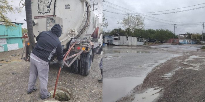 Atiende COMAPA taponamiento por basura en colector de la 15