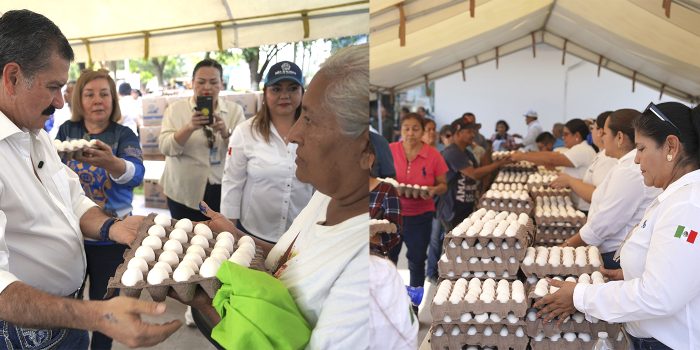 Gobierno de Río Bravo, realiza entrega de 10 mil cartones de huevo