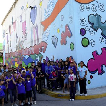 Presentan mural sobre autismo en Río Bravo con mensaje de inclusión