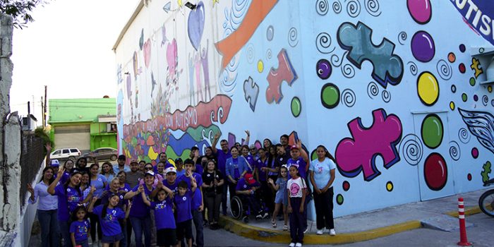 Presentan mural sobre autismo en Río Bravo con mensaje de inclusión